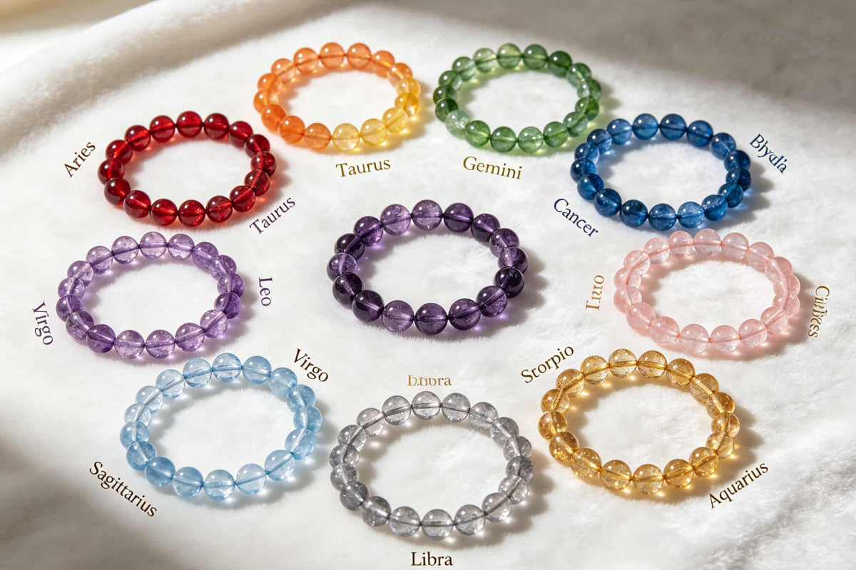 Bracciali con Cristalli dello Zodiaco: La Tua Corrispondenza Energetica per il 2026