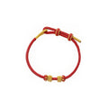 Gold Knot Red String Bracelet — 7 Knot Lucky Cord for Women Men, Adjustable, Handmade