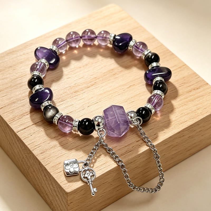Soul Guardian — Bracciale in Ametista Grezza