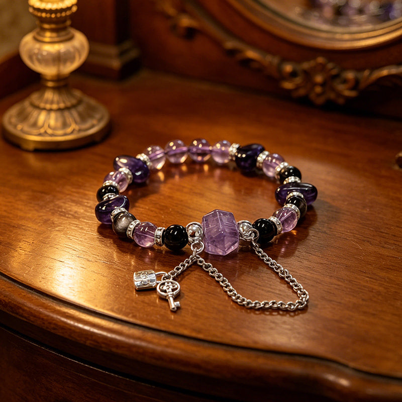 Soul Guardian — Bracciale in Ametista Grezza