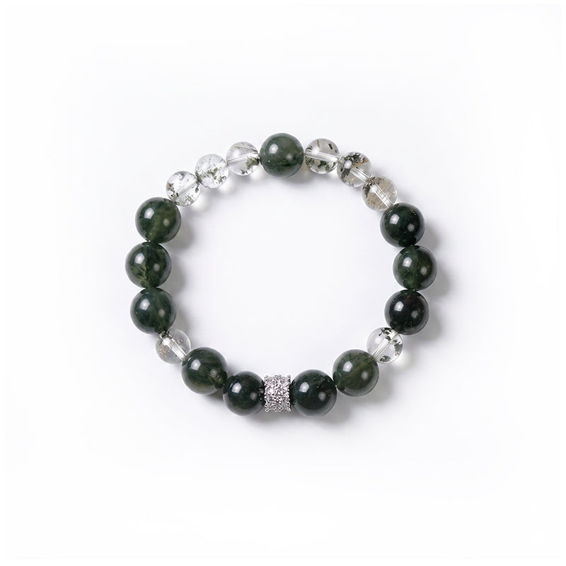 Green Aventurine & Clear Quartz Bracelet — Luck · Opportunity · Growth