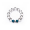 Natural Clear Quartz & Blue Apatite Bracelet for Focus & Clarity - Beaded Healing Jewelry