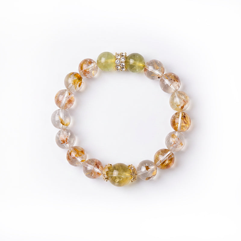 Citrine & Garden Quartz Bracelet – Prosperity · Inner Peace · One-of-a-Kind