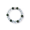 Velo Primaverile — Bracciale Cristallo Verde e Bianco