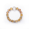 Golden Rutilated Quartz & Herkimer Diamond Bracelet — Abundance · Confidence · Manifestation