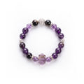 Natural Amethyst & Bracelet with Double Terminated Crystal for Protection - Healing Energy Jewelry