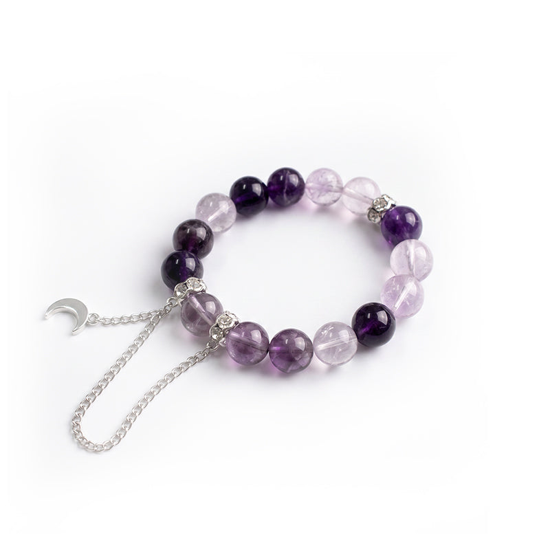 Intuition & Calm · Amethyst Duo with Clear Quartz
