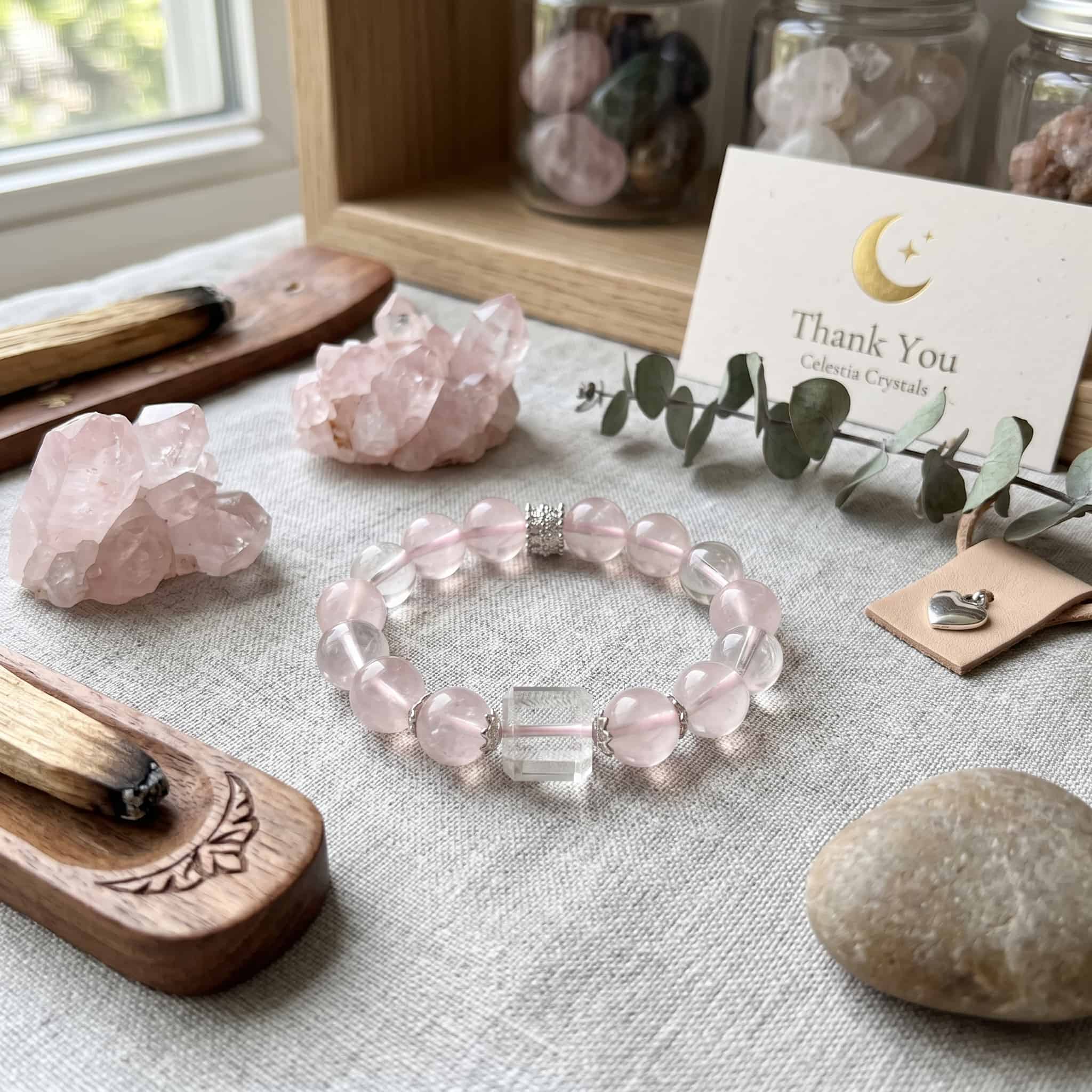 Rose Quartz Bracelet — Self-Love · Healing · Attraction