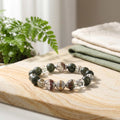 Green Phantom & Quartz Energy Bracelet - Abundance & Career Attraction Jewelry